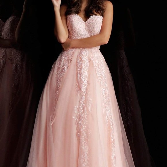 Jovani Dresses & Skirts - Jovani-Strapless Sweetheart Lace Ballgown JVN66970